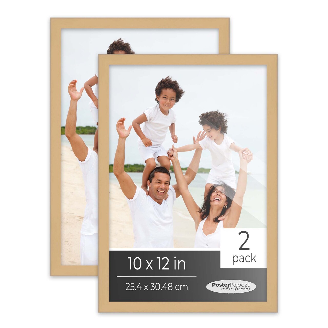 Pack of 2 Natural Picture Frames | Solid Wood | UV-Resistant Acrylic | Easy Gallery Wall Setup
